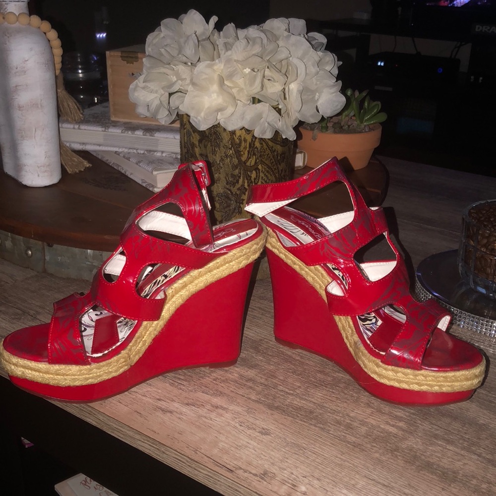 Red Ed Hardy Wedges